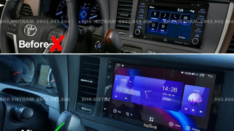 Màn hình DVD Android liền camera 360 Toyota Sienna 2014 - 2020 | Fujitech 360 